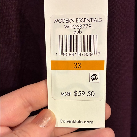 NWT 3X Calvin Klein Aubergine/Plum Turtleneck Sweater (ABBA) - Picture 11 of 16